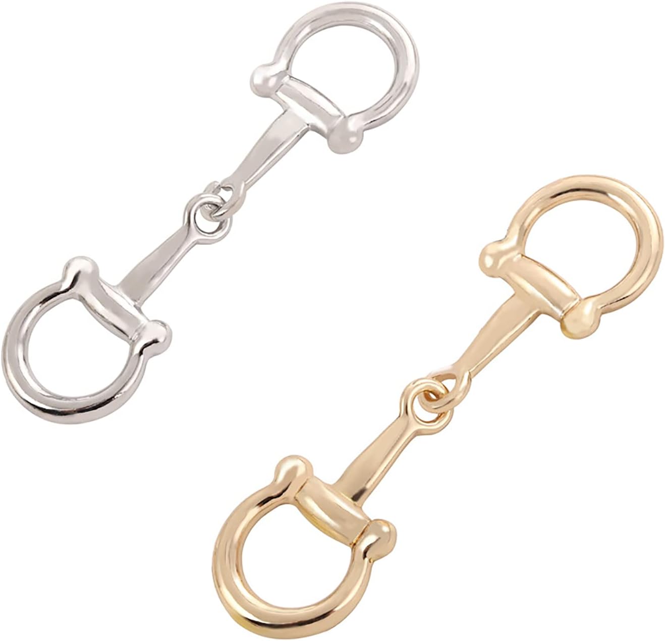 YLYSLFCYLYSLFC 2Pcs Simple and Elegant Horsebit Silk Scarf Buckle Ring Scarf Rings for Women