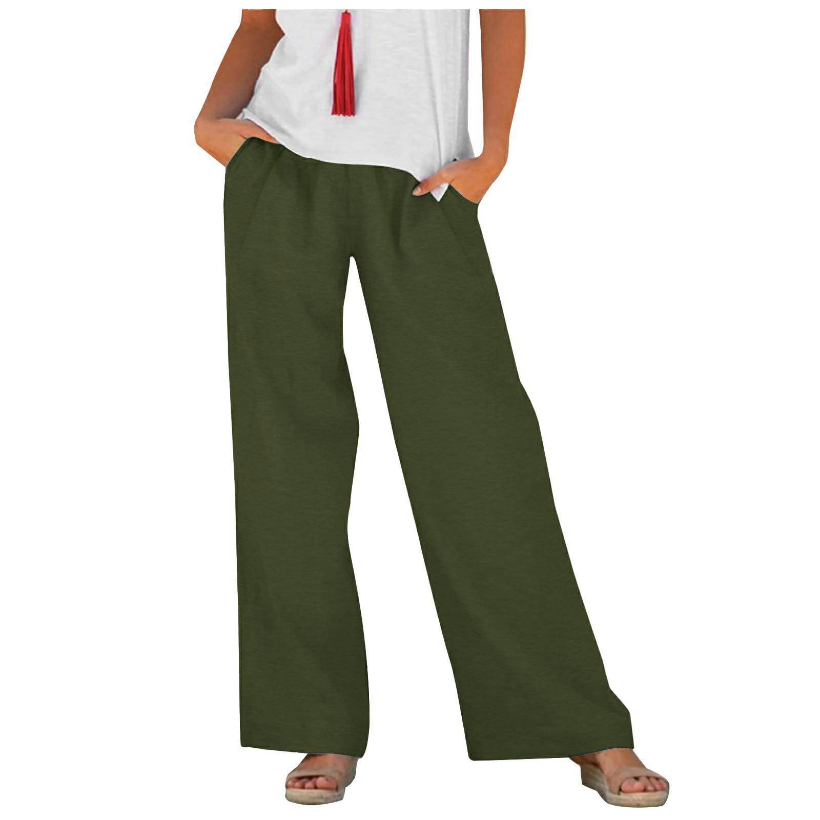 Pantalones de chándal largos para mujer, pierna ancha, pantalones de ocio