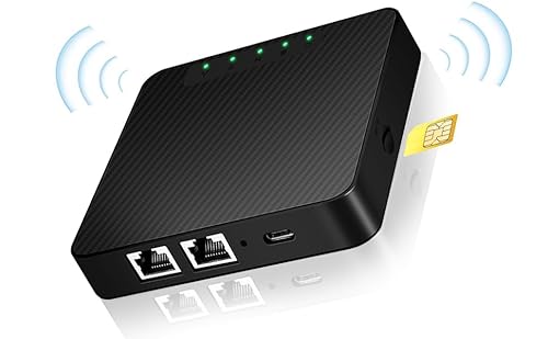 Router WiFi 4G LTE 300mbps Global Band, router Wi Fi Modem Sim 4G, hotspot WiFi Mobile, nessuna configurazione richiesta, scheda SIM Plug - and - Play, 2 porte LAN/Wan, Plug&Play