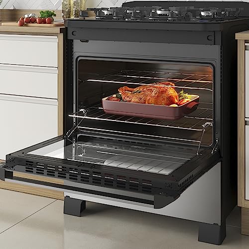 Fogão 5 Bocas Itatiaia Itamaster Reflecta Tripla Chama com Painel Touchscreen e Timer Digital