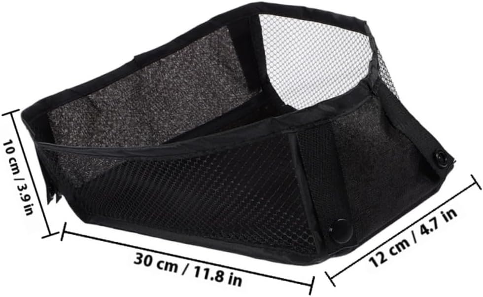 ORFOFE 2pcs Stroller Organizer Mesh Storage Bag with Board, Detachable Diaper Bag Organizer and Snacks, Universal Hanging Stroller Basket for Travel and Daily Use