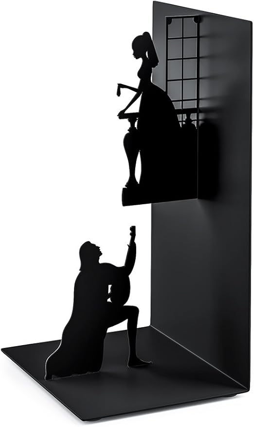 Fermalibri Balvi Design Montagne - Metallico Nero, Paesaggio Invernale, 16x22x10 Cm, Antiscivolo - Foto 4