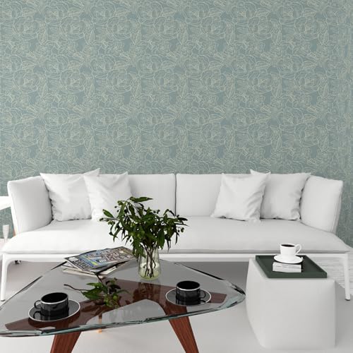 Papel pintado para decoración de habitaciones con estampado floral y diseño vinílico de 58cm 8