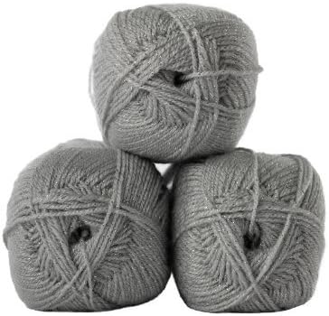 James Brett Twinkle Fashion DK Double Knitting Wool 1 x 100g Ball Glitter Yarn (Grey - TK32)