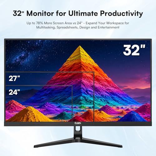 Image of 32 Inch 4K Computer Monitor, UHD 3840 * 2160P, 60HZ, 4000:1 Contrast Ratio, 97% sRGB, FreeSync, Eyecare, IPS Panel, Compatible with Wall Mounting, Ideal for Business & Office