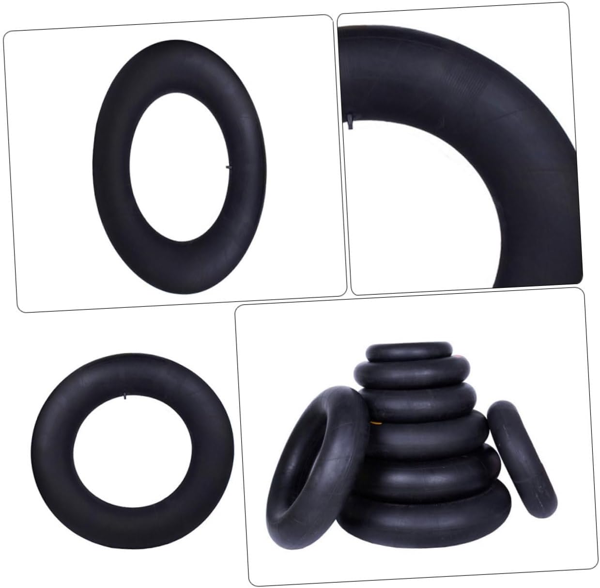 Inflatable Ski Ring and Thickened Butyl Inner Snow Tube 80cm Sturdy Winter Sledding Float Tube for Outdoor Snow Sports