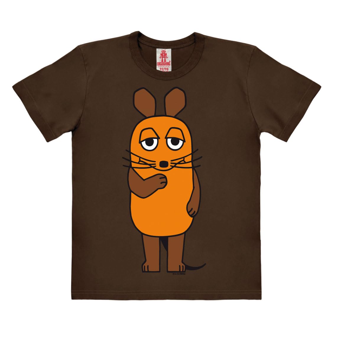 Logoshirt T-Shirt – Officially Licensed Die Sendung mit der Maus Print, Braun, Größe 128