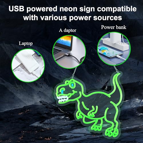Image of T-REX Neon Sign Night light for Bar Club Bedroom Hotel Pub Cafe Wedding Birthday Party Gifts