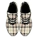 Beige and Brown Plaid Shoes for Women Fashion Ultra Lightweight Running Sneakers Men Buffalo Plaid Sneakers Size 7