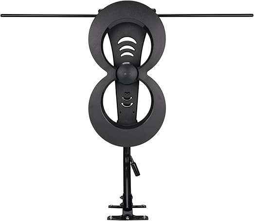 Antennas Direct ClearStream 2MAX Indoor Outdoor TV Antenna, UHF VHF, Multi-Directional, 60+ Mile Range, 4K 8K UHD NEXTGEN TV – w/ 20-inch Mast (Black)