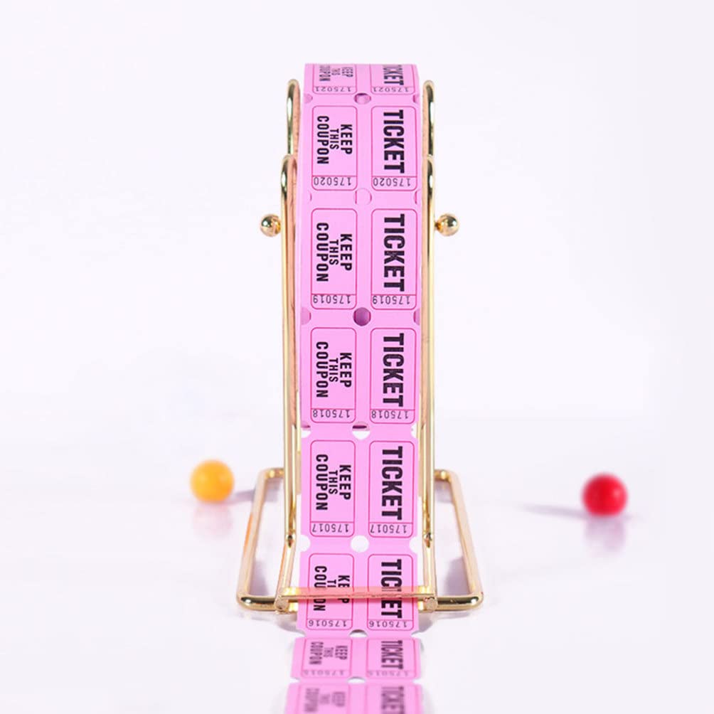 Dispenser Per Biglietti In Metallo A 4 Scomparti - Per Lotteria, Cinema, Ufficio, Dimensioni 23x22.5x11 Cm, Colore Oro, Robusto E Compatto - 3