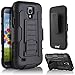 Galaxy S4 Mini Case, Samsung Galaxy S4 Mini GT-I9190/9192/9195 Case, Starshop Hybrid Full Protection High Impact Dual Layer Holster Case with Kickstand and Locking Belt Swivel Clip