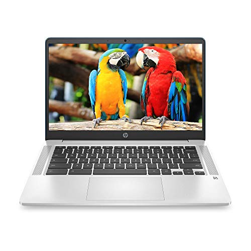 Image of HP Chromebook 14-inch FHD Laptop, Intel Celeron N4000, 4 GB RAM, 32 GB eMMC, Chrome (14a-na0090nr, Forest Teal) (Renewed)