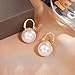 Pearl Earrings for Women Trendy Gold Hoop Pearl Drop Earrings Sterling Silver Post Stud Earring Fashion Jewelry