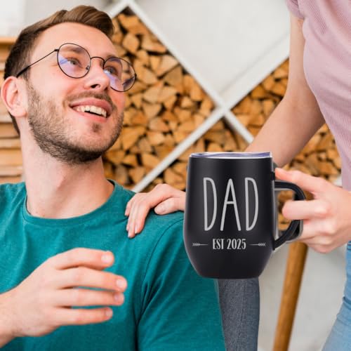 Pregnancy Gift Est 2025- Mom and DAD Est 2025 ENGRAVED Stainless Steel Coffee Tumblers - Gift Set for New Parents to Be - Mom and Dad Mugs for Expecting Parents - Image 3