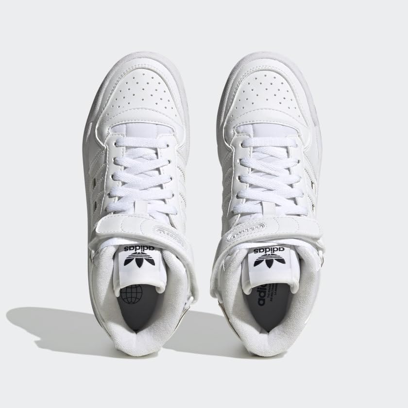 adidas Forum Mid Shoes Kids', White, Size 5.52
