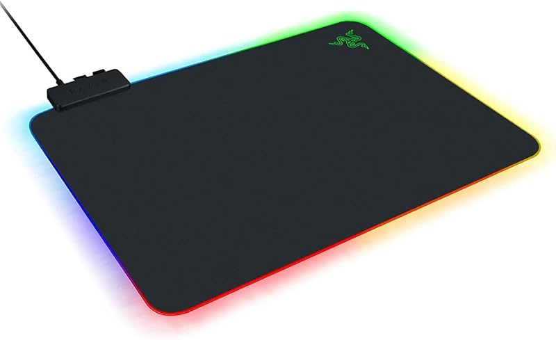 Firefly Hard V2 RGB Gaming Mousepad, Customizable Chroma Lighting | Built-In Cable Management, Balanced Control & Speed, Non-Slip Rubber Base
