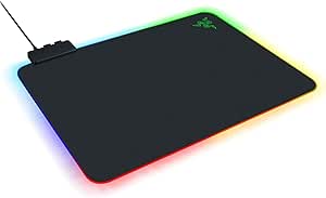 Razer Firefly Hard V2 RGB Gaming Mouse Pad: Customizable Chroma Lighting, Built-in Cable Management, Balanced Control &amp; Speed, Non-Slip Rubber Base