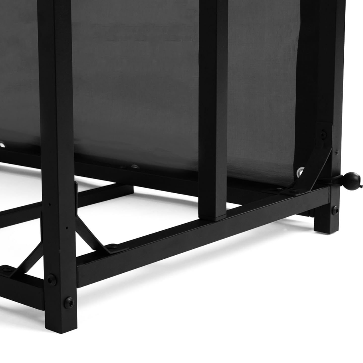 Abri de Stockage en Acier Galvanisé pour Bûches L. 274 cm avec Housse de Protection