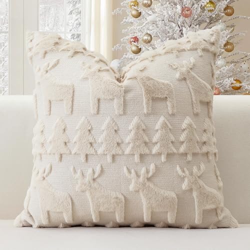 Artscope 1er Set Wolle Kissenbezüge Weicher Plüsch Kurzer Wollsamt...