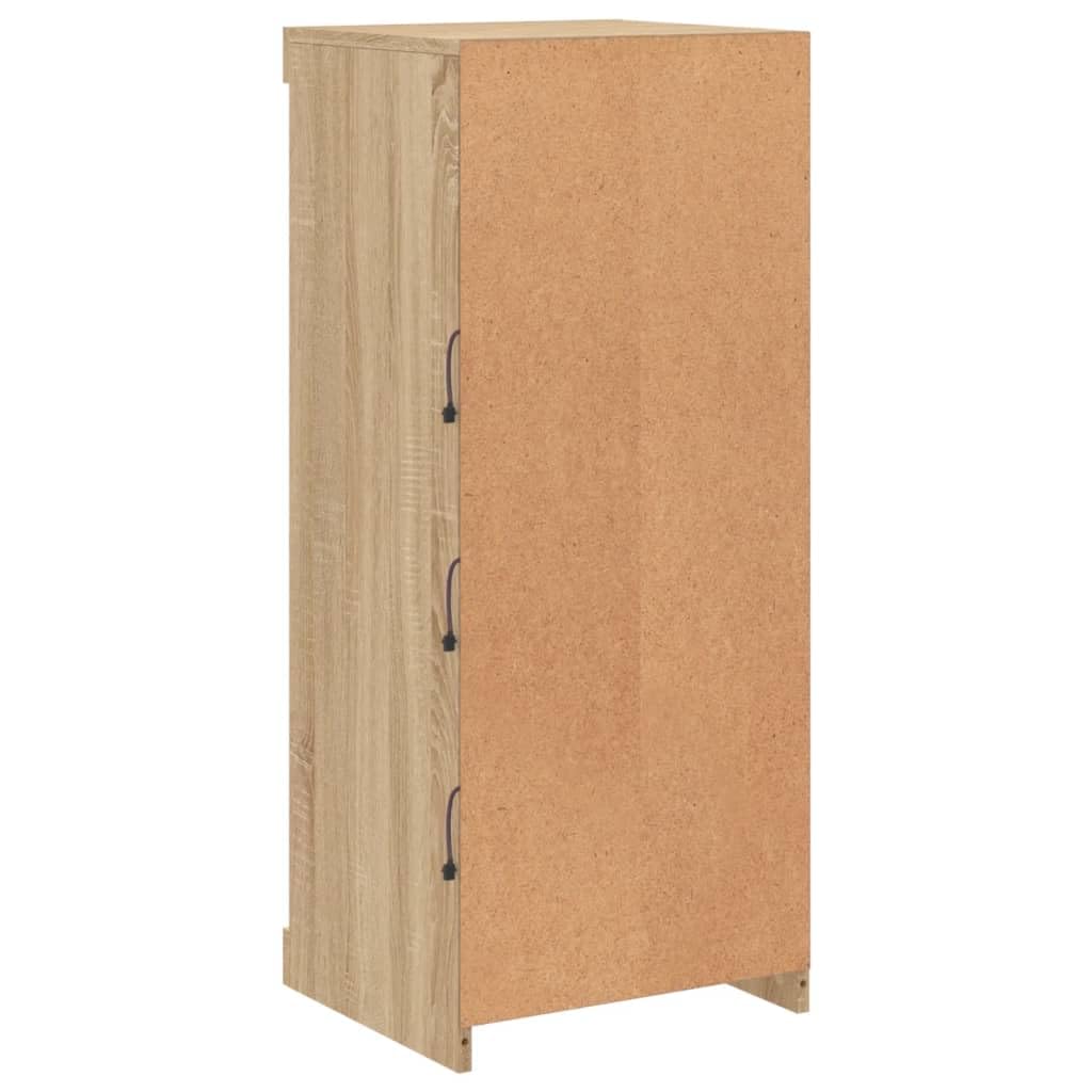 ZEYUAN 836730 Kredens z diodami LED dąb Sonoma 41 x 37 x 100 cm, komoda do sypialni, komody i kredensy, szafka do salonu, komody do korytarza, meble pokojowe