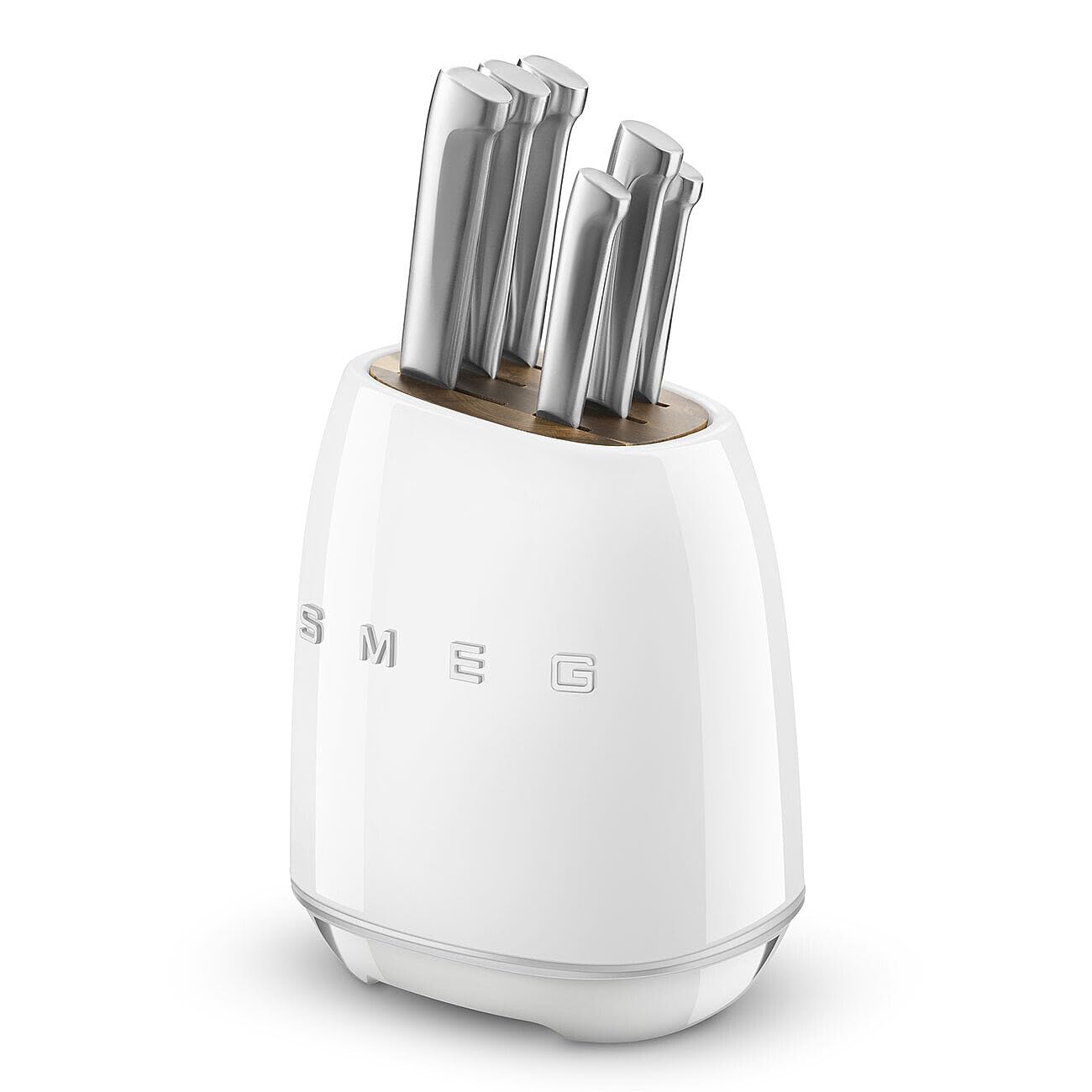 Ceppo con coltelli Smeg KBSF02WH 50 STYLE Bianco