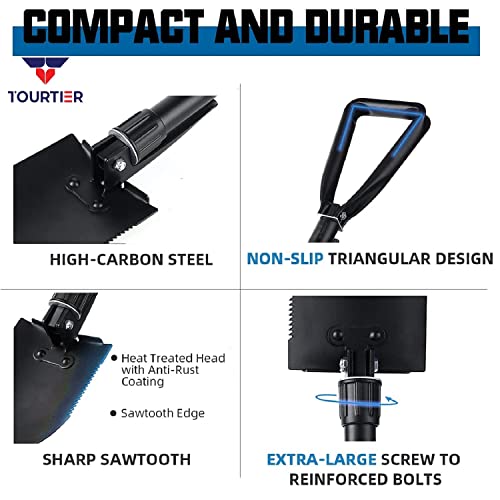 Image of Outdoor Gardening Multi-Tool Folding Shovel for Camping, Outdoor, Hiking, Off-Roading, Fishing, Car Emergency (Shovels-B)