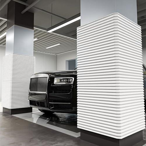 Protector Columnas Garaje, Protector Pared Garaje Autoadhesivos, Protectors Pared Garajes, Protección para Borde de Puerta del Coche White 11.8x78.7in/30x200cm 1PCS