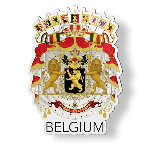 Imán decorativo con escudo de Bélgica 4 pulgadas miniatura 1