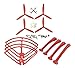 sea jump axis UAV red Propeller Blades Upgrade Protective Sleeve Protective Ring Gear Tripod for SYMA X8 X8C X8G X8W X8HC X8HW