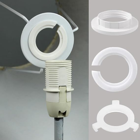 16 Pcs Light Shade Reducer Ring, E27 to E14 White Lamp Shade Adapter Ring
