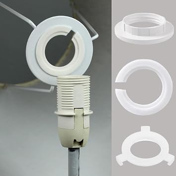 16 Pcs Light Shade Reducer Ring, E27 to E14 White Lamp Shade Adapter Ring
