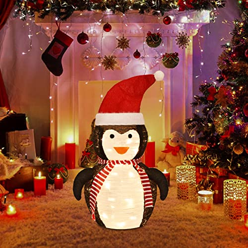 EYQ Beleuchtete Weihnachtsdekoration, batteriebetrieben, Pinguin-Dekoration für drinnen und draußen, Hof, Urlaubsdekoration (68,6 cm hoch, 40 LED-Beleuchtung) Cover