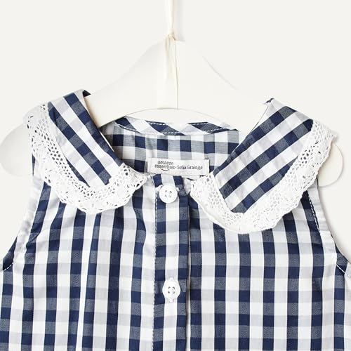 Image of Amazon Essentials x Sofia Grainge Toddlers and Baby Girls' Cotton Sateen Sleeveless Top and Pants Play Set