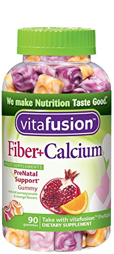 Vitafusion Fiber Plus Calcium Prenatal Support Gummy Vitamins, 90 Count - //coolthings.us