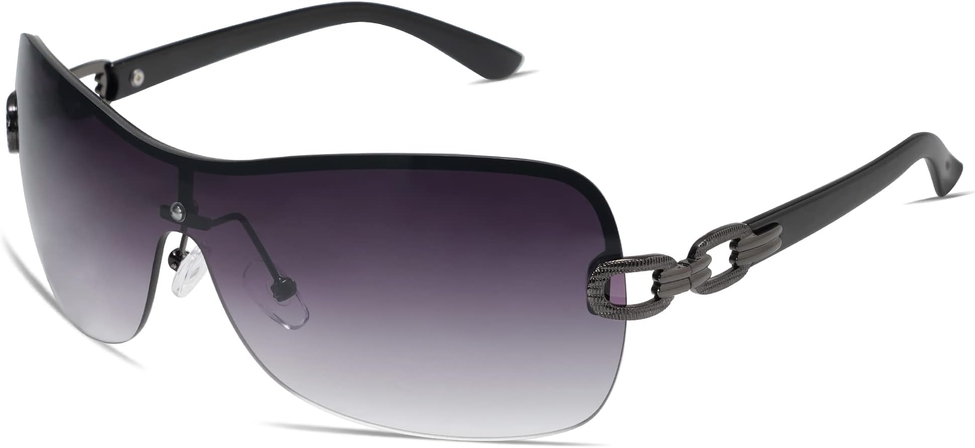 VANLINKERStylish Rimless Frameless Rectangle Sunglasses for Women