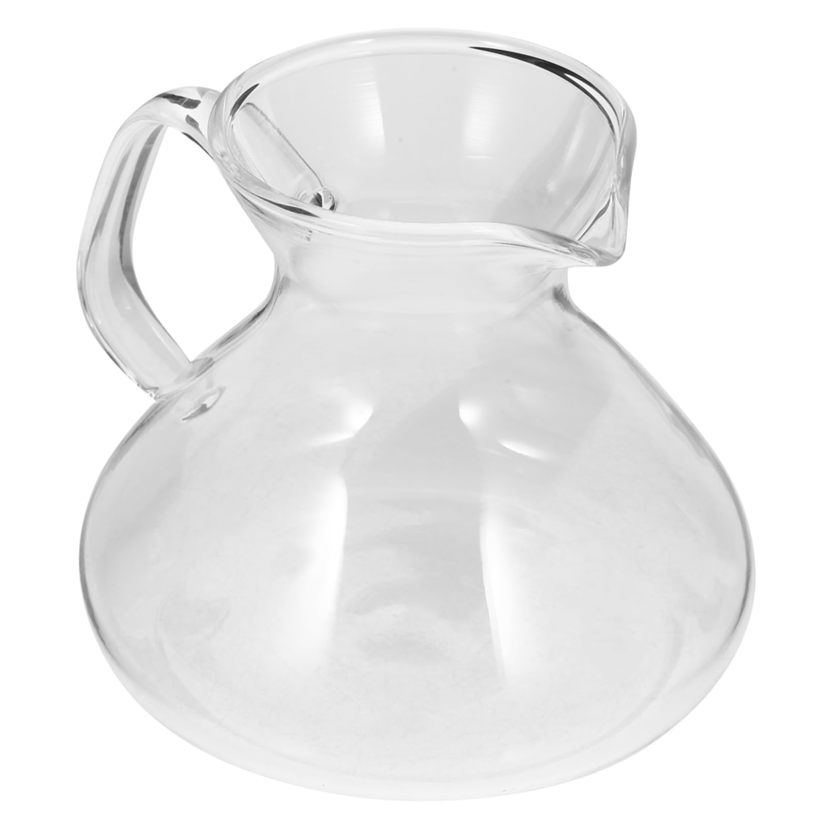 OFFSCH Clear Glass Coffee Kettle Heat Resistant Coffee Carafe with Spout for Milk Juice Scald Design Stylish Coffee Dispenser for Home present Use