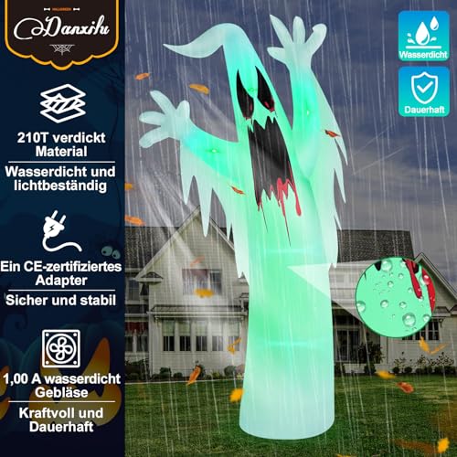 Danxilu 3,6m XXL Halloween Aufblasbar Geist Outdoor Deko – Ansicht 4