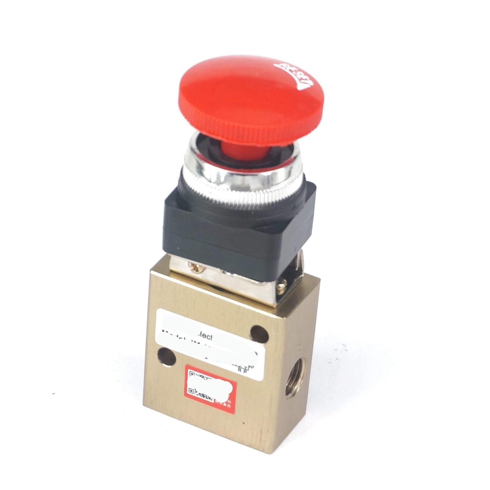 Vanne pneumatique JM-06 G1/4 mécanique 2/3 voies avec bouton autobloquant
