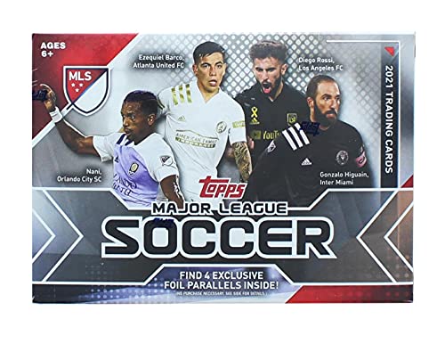 2021 Topps MLS Soccer Blaster Box of Packs with 4 Exclusive Foil Parallel Cards
