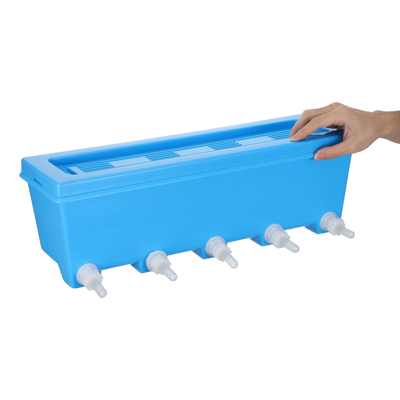 FRCOLOR Secchio in Abs Resistente al Freddo 5 Capezzoli da 8l per Bestiame Alimentazione per Capretti e Vitelli in Allevamenti Mobili