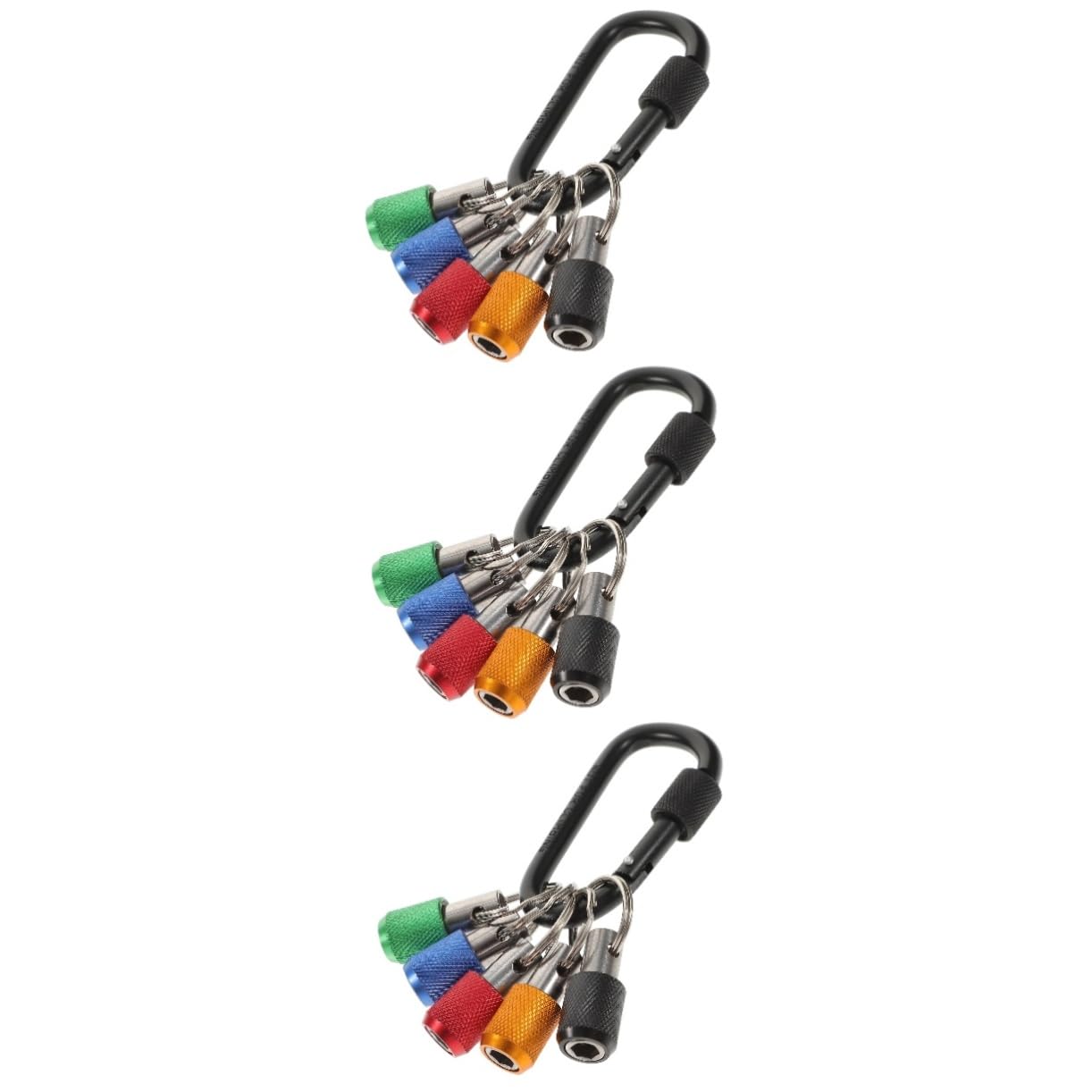 UKCOCO 3sets Porta Punte Per Avvitatore Con Portachiavi Supporto Estensibile Per Inserti Strumento Utile Per Riparazioni e Fai Da Te Design Compatto e Portatile Per Regali Padre e