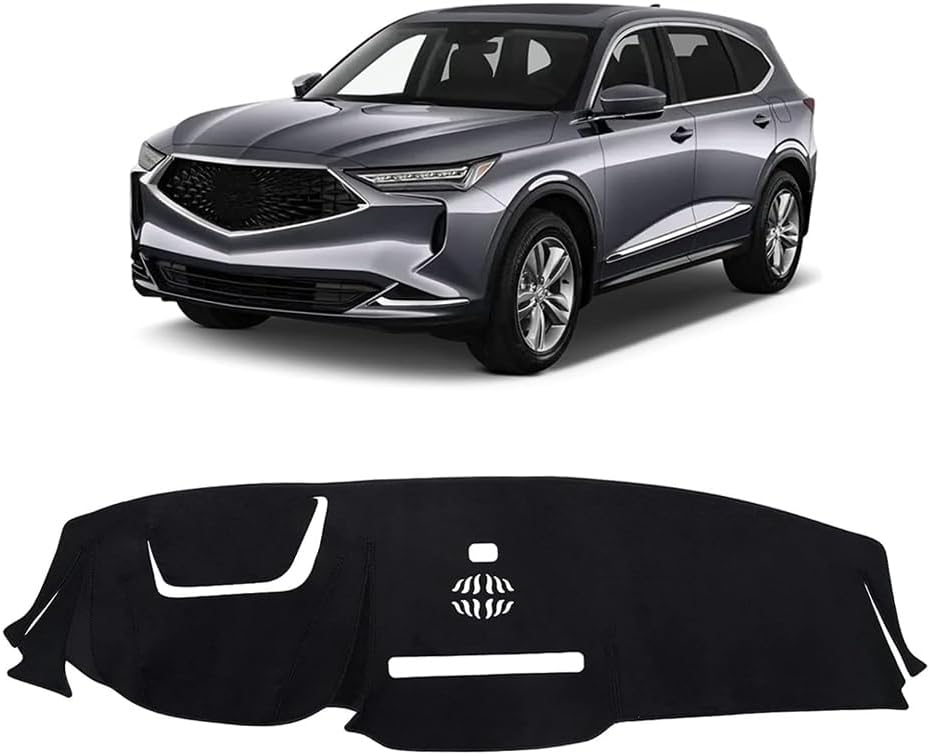 Custom Interior Accessories for Acura TL 2004 2005 2006 2007 2008 Leather Center Console Cover Dashboard Cover Dash Cover Mat Pad Black(Without HUD)