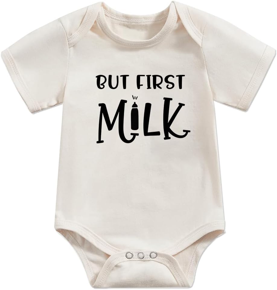 Newborn Baby Bodysuit Infant Short Sleeve Funny Letters Print Romper Reveal Pregnancy Announcement Clothes