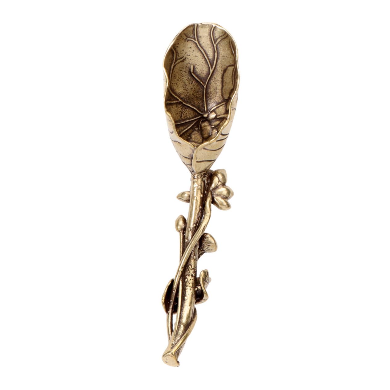 GLEAVI Copper Tea Scoop Elegant Decorative Spoon for Tea Ceremony Lightweight and Portable Teaware Accessory for Home Tea House and Restaurant Use