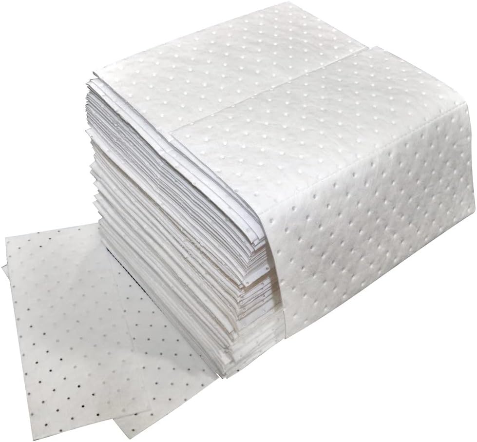 Heavy Weight Oil Absorbent Pads, Absorbing Mats, 20" Length x 15" Width,2pack