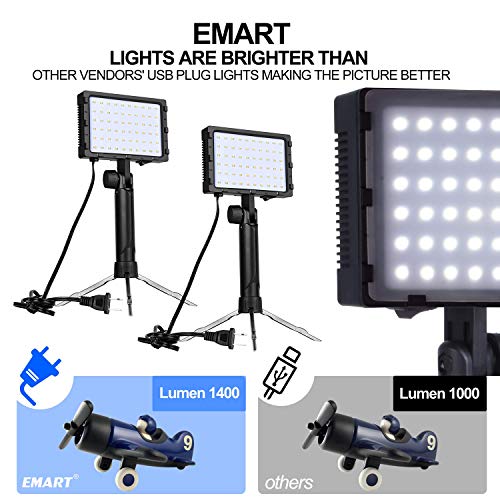 Emart 60 Led Continuous Portable Photography Lighting Kit For Table Top Photo Video Studio Light Lamp With Color Filters - 2 Packs #TOP2