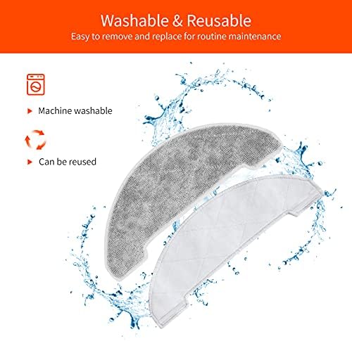 Ultenic Mopping Cloth*3 Replacement for D5s/D5s Pro Robot Vacuum Cleaner,Waschable and Replaceable