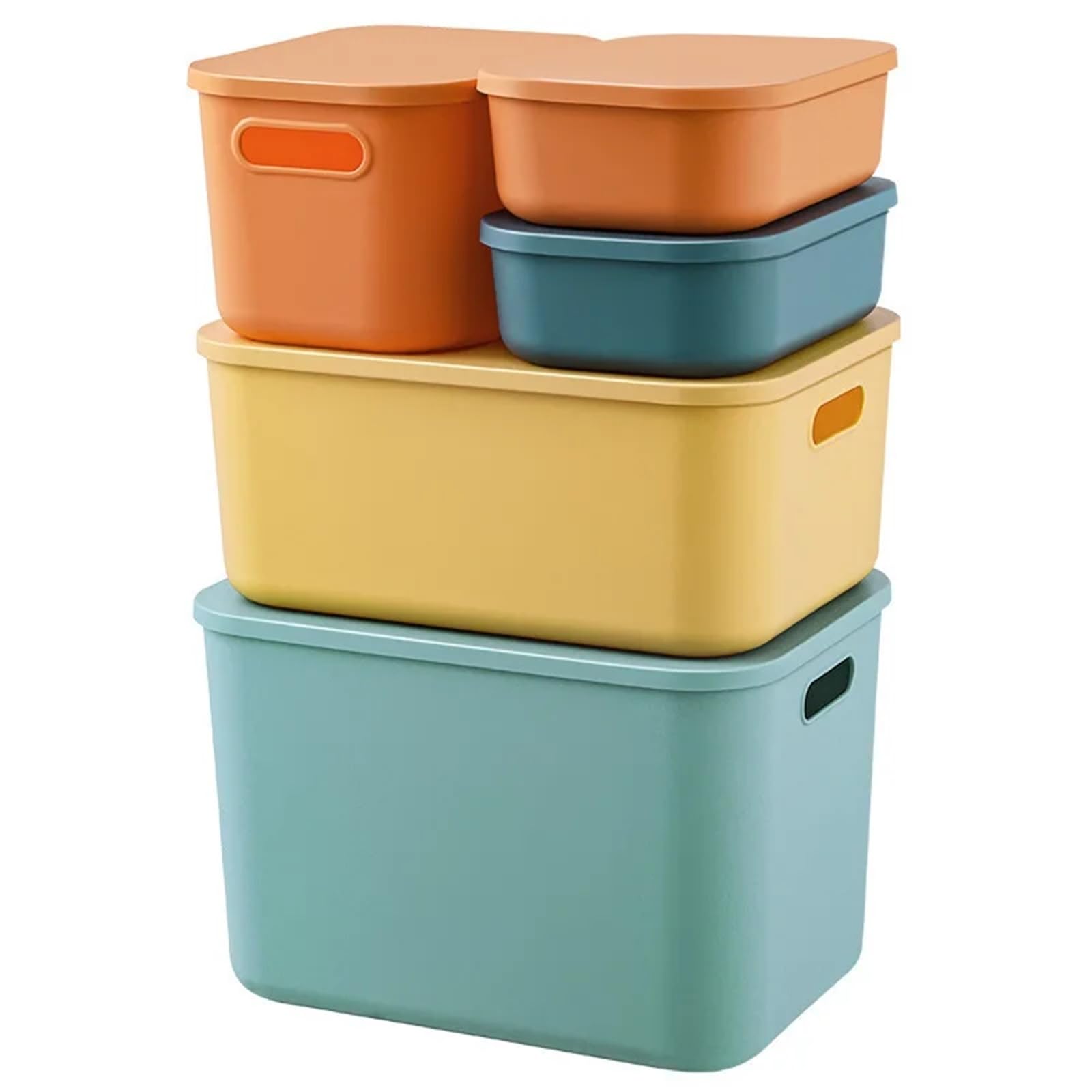 FVDZRFIE Sock Storage Box Colorful Plastic Organizers Storage Box With Lid For Underwear Sock Jewelry Lipstick Container Stackable Baskets Bins
