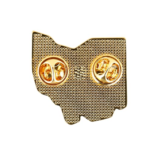 Image of State Shaped Map Lapel Metal Pin Enamel Brooch Keepsake Beautifully Designed for Backpack Hat